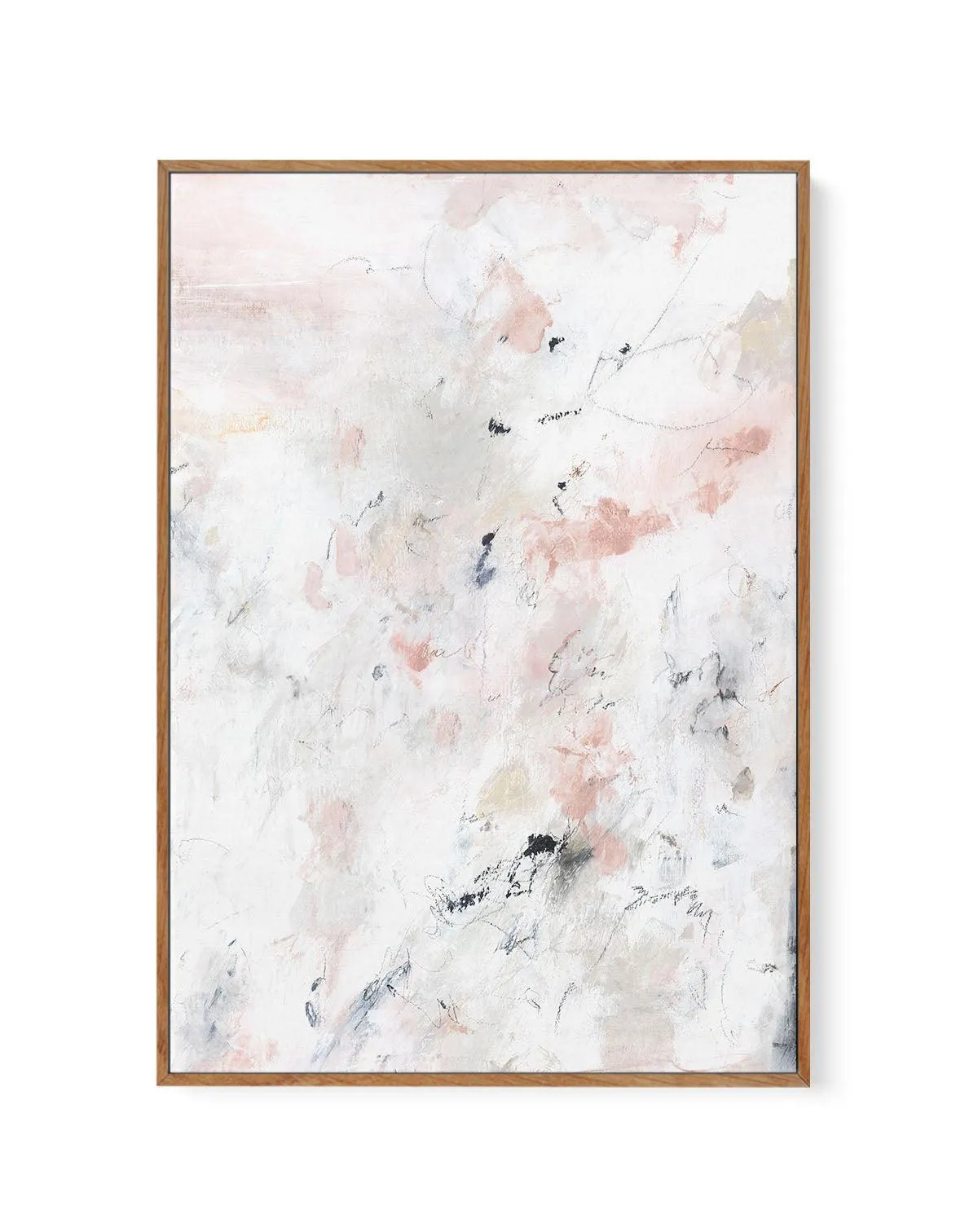 Abstract Blush II | Framed Canvas Art Print