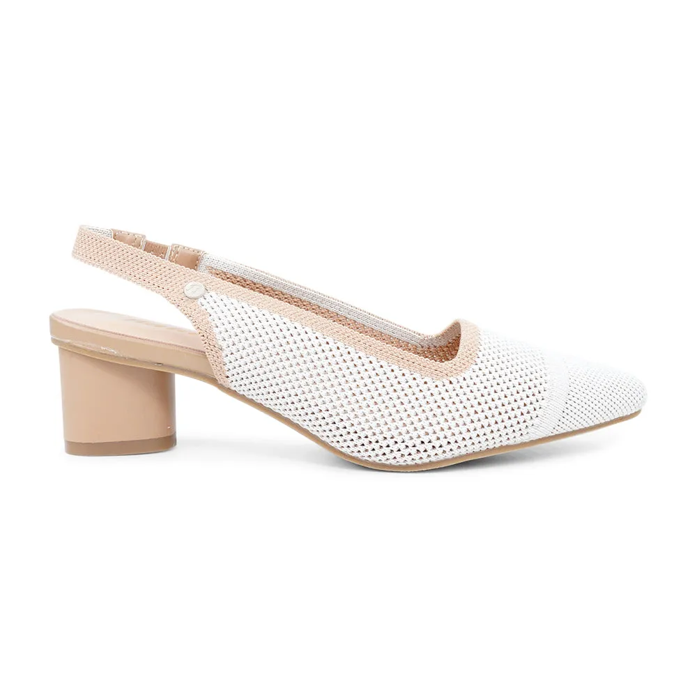 Bata PRIMA Pointed-toe Slingback Low-Block Heel