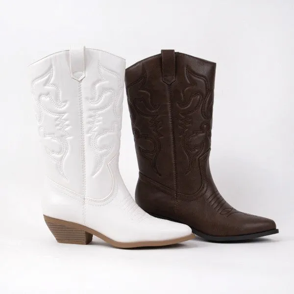 Embroidered Western Cowboy Boots