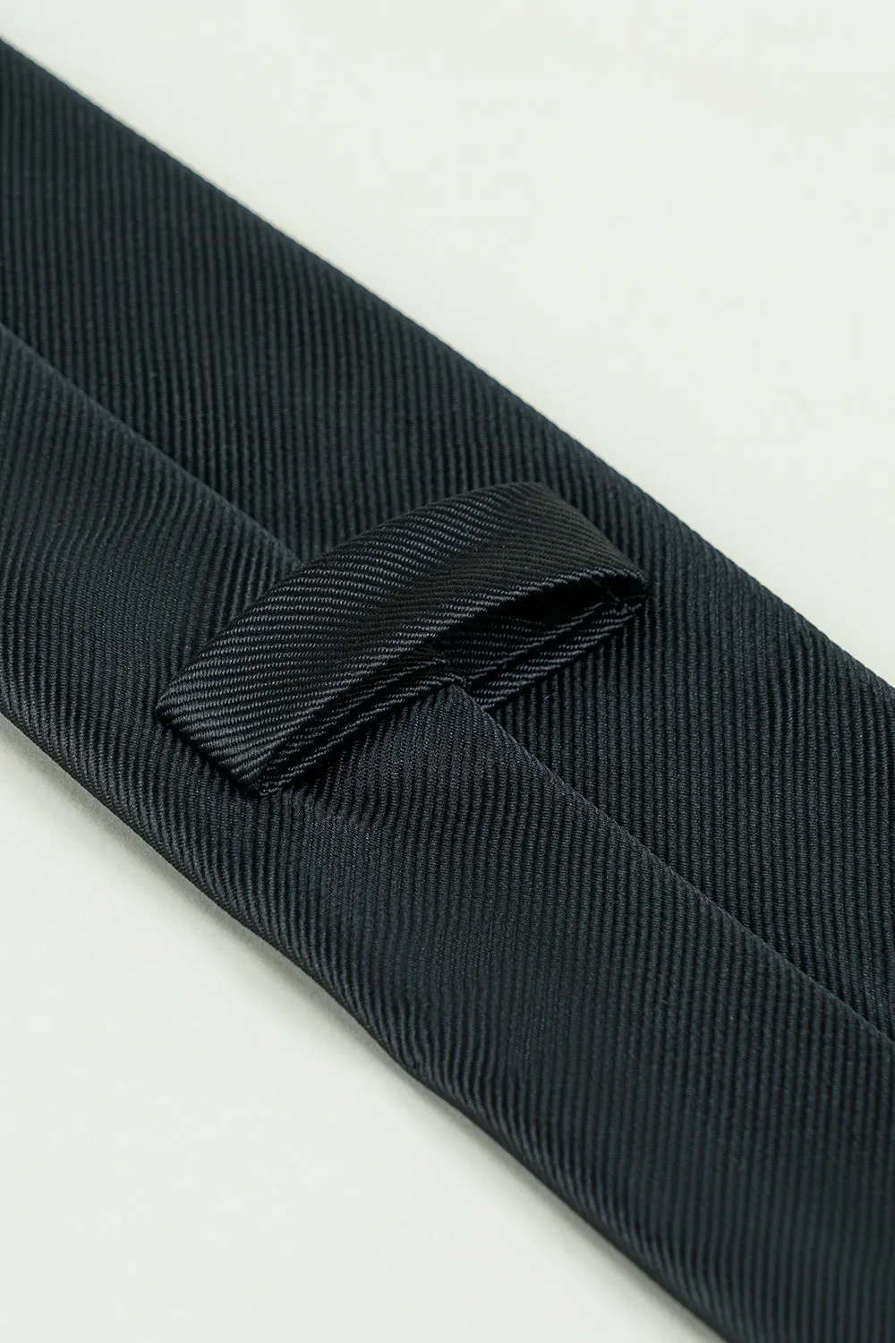 Men's Black Solid Satin Party Tie