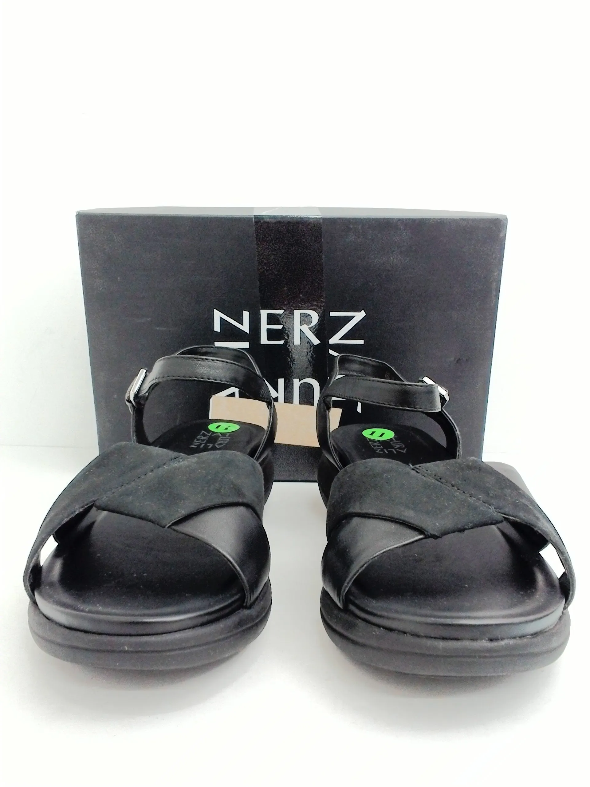 Naturalizer Women's Finlee Black Leather Sandal Size 11 M