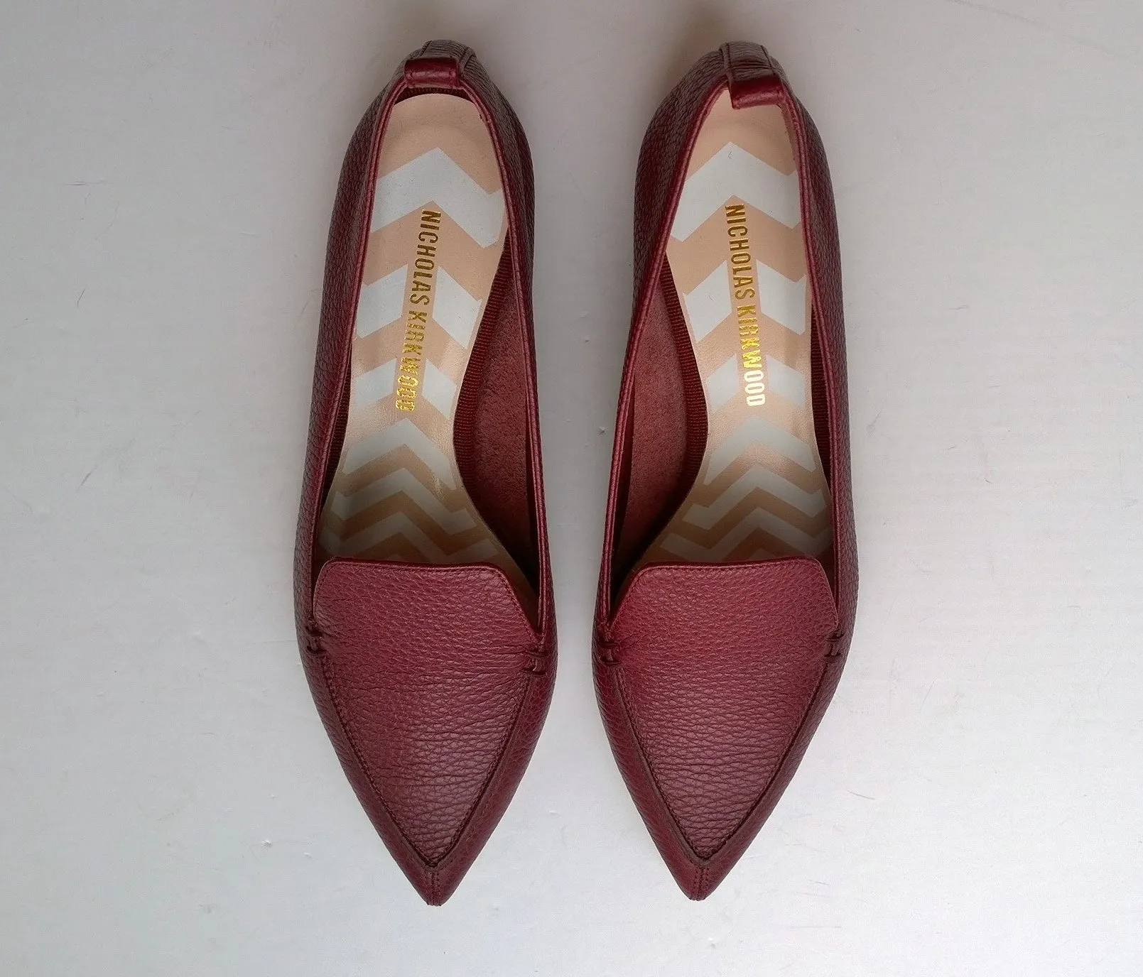 Nicholas Kirkwood Beya Burgundy Leather Loafers sale flats