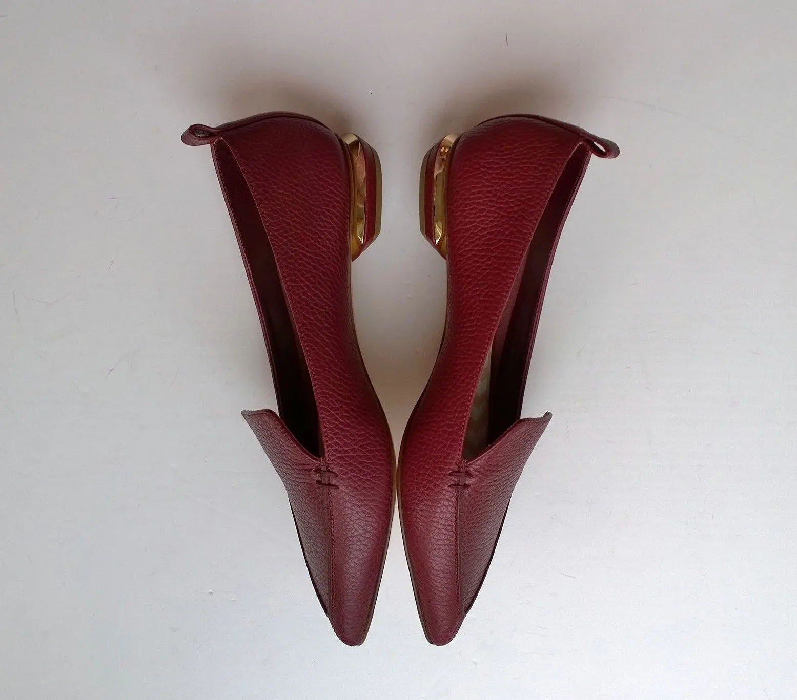 Nicholas Kirkwood Beya Burgundy Leather Loafers sale flats