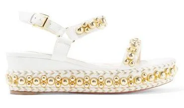 'Rondaclou' 60 Studded Leather Wedge Sandals